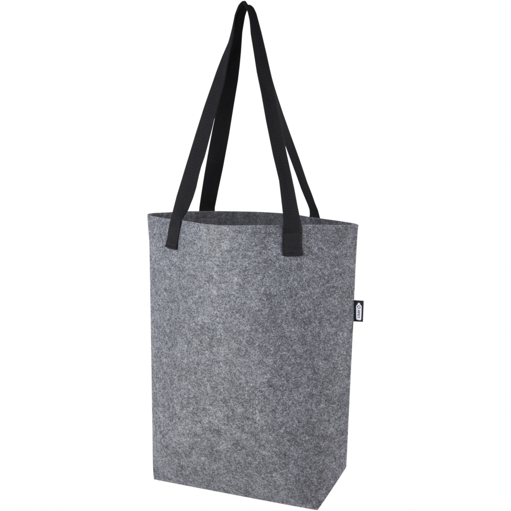Logo trade corporate gift photo of: Felta GRS recycled felt tote bag with wide bottom 12L